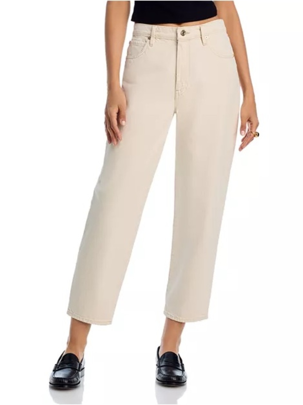FRAME “The Candle” High Rise Ankle Tapered Jeans in Butter - Size 25
